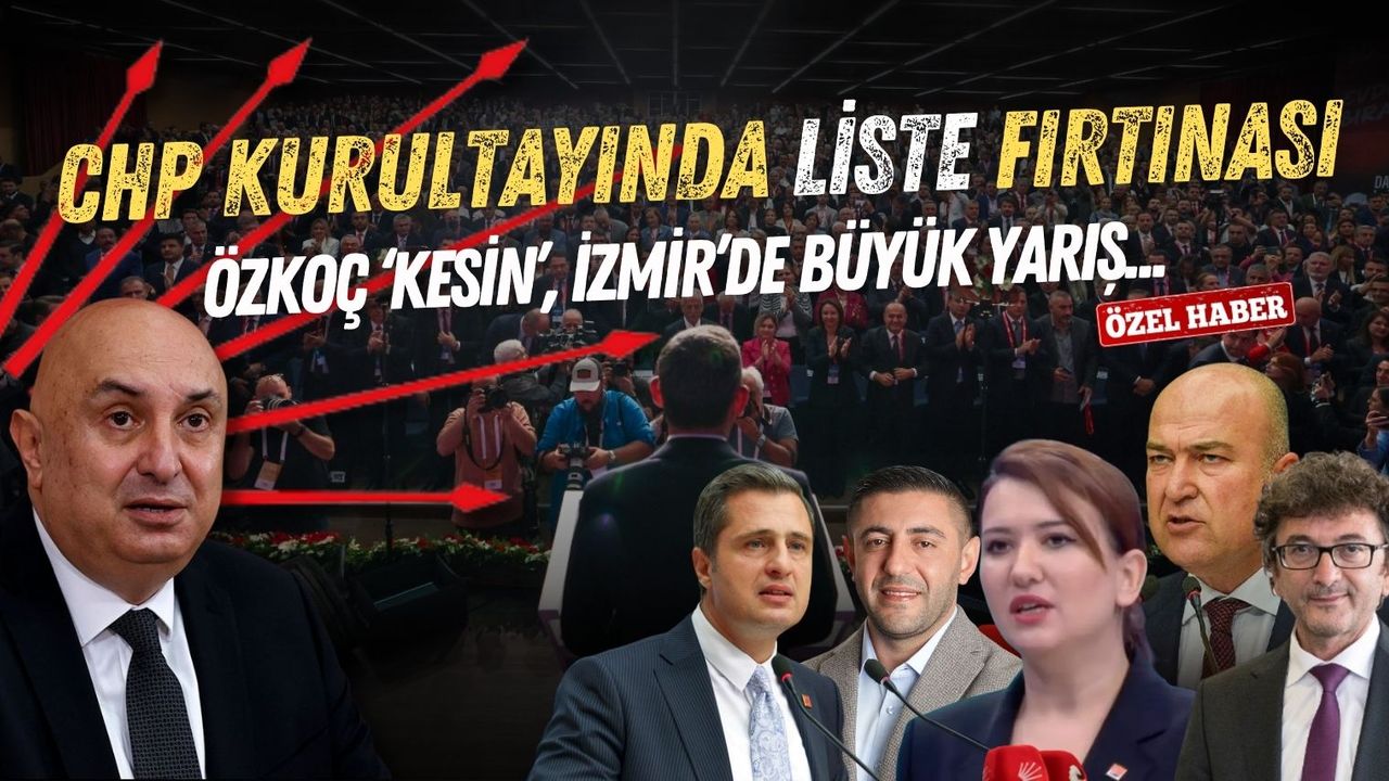 CHP kurultayında liste fırtınası: Özkoç ‘kesin’, İzmir’de büyük yarış!