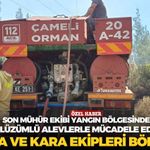 Yeşilüzümlü alevlerle mücadele ediyor: Hava ve kara ekipleri bölgede