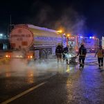 Tonlarca asit yola sızdı: 2 kişi zehirlendi, yol trafiğe kapatıldı!