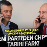 Ank-Ar'ın Temmuz ayı anketinden çıkan ilginç sonuç: Yeni Parti'den CHP'ye tam 8 kat fark!
