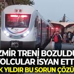 İzmir treni bozuldu! Yolcular isyan etti..."2 buçuk yıldır bu sorun çözülmüyor"