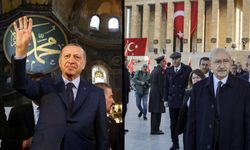 Seçim çalışmalarını Erdoğan Ayasofya'da, Kılıçdaroğlu Anıtkabir'de sonlandırdı