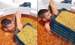Sosyal medyada çıplak zeytin havuzuna girme videosu "Bu kadar da olmaz" dedirtti