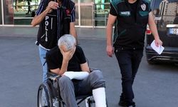 Uyuşturucu şüphelisi tekerlekli sandalyeyle adliye getirildi