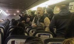 Diyarbakır uçağındaki panik anları kamerada