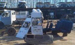 Zonguldak'ta çalınan minibüs, Samsun'da parçalanmış halde bulundu