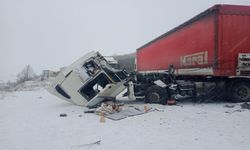 Aşkale'de kar yağışı trafik kazasına sebep oldu