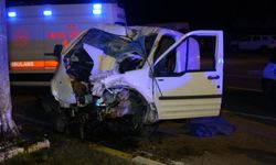 Pamukkale'de feci kaza: EDS direğine çarpan sürücü hayatını kaybetti