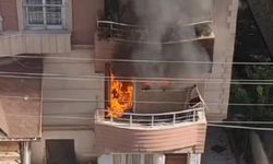 Reyhanlı'da apartman alev alev yandı!