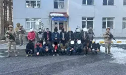 Bitlis kırsalında Afganistan uyruklu 18 kaçak göçmen yakalandı