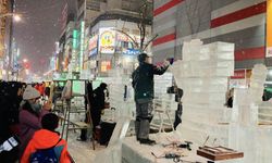 Japonya'da kar festivali geri döndü: Kar ve buzdan heykeller görsel şölen sunuyor!