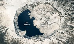 Nemrut Krater Gölü uzaydan fotoğraflandı: Muhteşem görüntüler