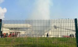 Manisa'da kağıt fabrikasındaki yangına müdahale ediliyor