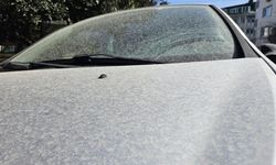 Bandırma'daki araçlar da Kuzey Afrika'dan gelen toz yüzünden çamurla kaplandı