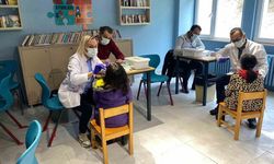 Samsun'da okulda 103 öğrenciye diş sağlığı taraması yapıldı