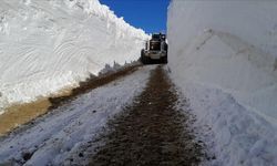 Yüksekova'da kardan kapanan üs bölgelerinin yolu ekiplerin çabasıyla açıldı