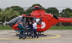 Vezirköprü'de kalp krizi geçiren adamı ambulans helikopter kurtardı!