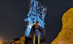 Denizli'de Milli Mücadele simgesi heykel kundaklandı!