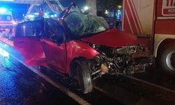 İstanbul'da aydınlatma direğine çarpan otomobilin sürücüsü öldü