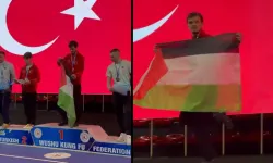 Kürsüde Filistin bayrağı açmıştı: Milli sporcumuz Necmettin Erbakan Akyüz'e soruşturma açıldı!