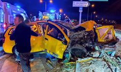İzmir'de Buca otoyolunda ticari taksi kazası: Ölü ve yaralılar var!