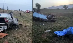 Antalya'da otomobil tarlaya  yuvarlandı: 2 kişi öldü, 3 kişi yaralandı!