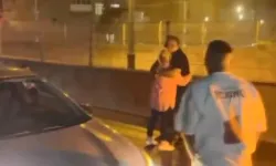 Trafik kilitlendi: Sevgilisine sürpriz yapmak için caddeyi çekiciyle kapattı
