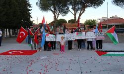 Bergama'da öğrencilerden İsrail saldırılarında vefat eden çocuklar için anlamlı hareket!