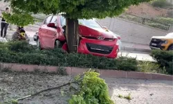 Elazığ merkezde trafik kazası: Otomobil ağaca çarptı, 3 kişi yaralandı