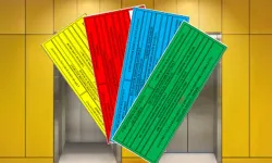 Asansör güvenliğiniz renkli etiketlerde! Asansörlerde hangi renk ne ifade ediyor?