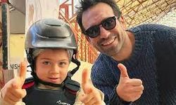 Buğra Gülsoy'un oğlu babasını sette ziyaret etti! Komik paylaşım sosyal medyada gündem oldu