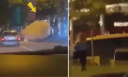 İstanbul Pendik'te yol kenarında duran kadına yangın tüpü sıktılar: Görüntüler sosyal medyada gündem oldu!