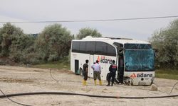 Kayseri'de yolcu otobüsü tarlaya uçtu: 4 yaralı!