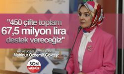 Mahinur Özdemir Göktaş: "450 çifte toplam 67,5 milyon lira destek vereceğiz"