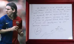 Tarihi peçete açık artırmada! Lionel Messi'nin ilk Barcelona sözleşmesi satışta