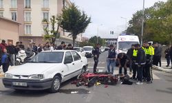 Saray'da motosiklet ve bisiklet çarpıştı: 1'i ağır, 3 yaralı!