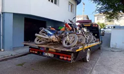 Samsun'da plakasız ve eksik evraklı 79 motosiklet toplandı!