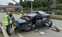 Rize-Trabzon yolu'nda bariyere çarpan otomobil dehşet saçtı: 3 ölü, 2 yaralı!