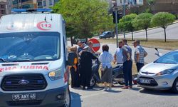 Samsun'da otomobil ve motosiklet kafa kafaya çarpıştı: 1 yaralı!