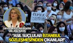 CHP Kadın Kolları Başkanı Dr. Asu Kaya: Asıl suçlular İstanbul Sözleşmesi’nden çıkanlar!