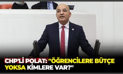 CHP'li Polat: ''Öğrencilere bütçe yoksa kimlere var?''