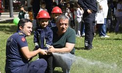 Manisa Büyükşehir Belediyesi minik kalplerle tatbikatta