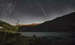 Atlas Kuyruklu Yıldızı, Nemrut Krater Gölü'nde parladı!