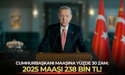 Cumhurbaşkanı maaşına 55 bin TL zam