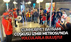 Cumhuriyet Bayramı coşkusu İzmir Metrosu'nda yolcularla buluştu!