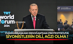 Cumhurbaşkanı Erdoğan’a protesto! Erdoğan'dan protestocuya 'Siyonistlerin dili ağzı olma' tepkisi