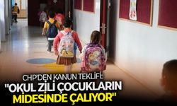 CHP'den kanun teklifi: "Okul zili çocukların midesinde çalıyor"