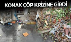 Konak çöp krizine girdi!