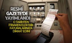 Elektrik faturasında yeni dönem 1 Ocak'ta başlayacak