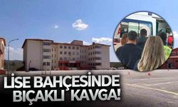 Lise bahçesinde bıçaklı kavga!